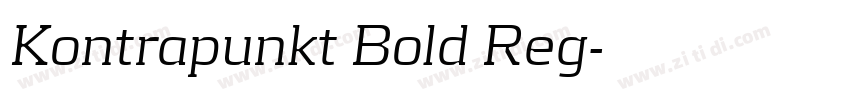 Kontrapunkt Bold Reg字体转换